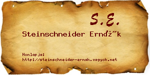 Steinschneider Ernák névjegykártya